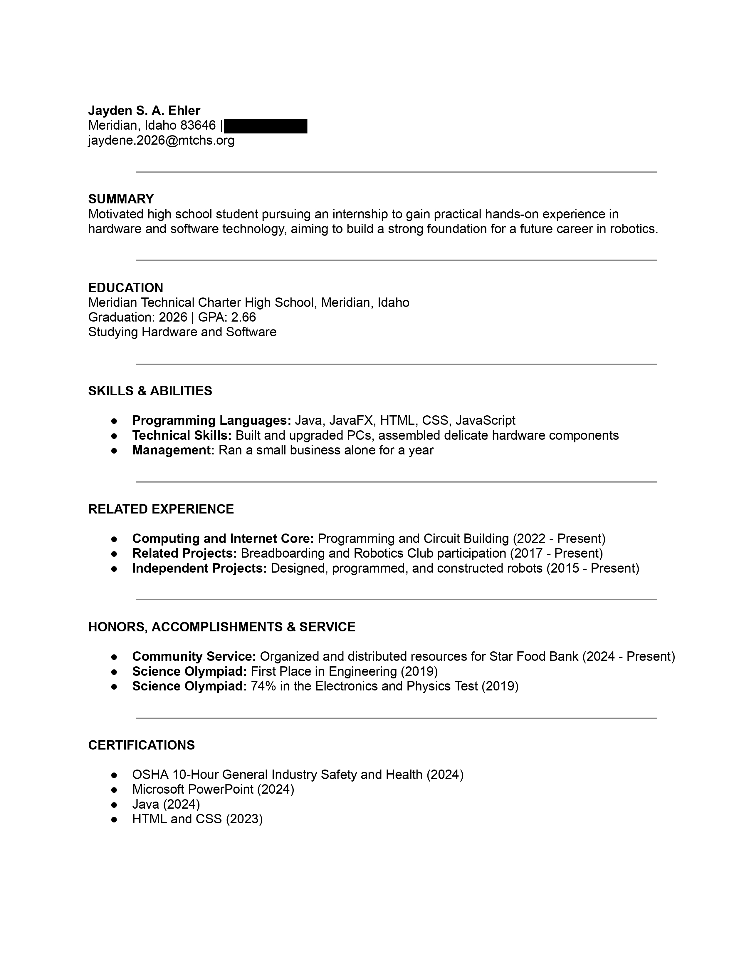 Resume Preview